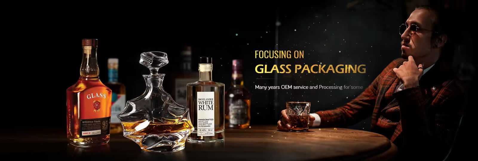 Garrafa de vidro de licor