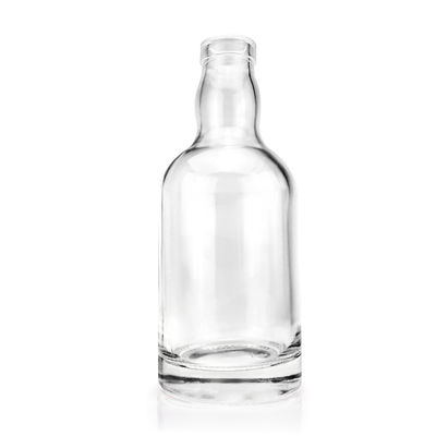 Fechaduras personalizadas de forma de logotipo 750 ml garrafa de vidro única vazia para licor com tampa