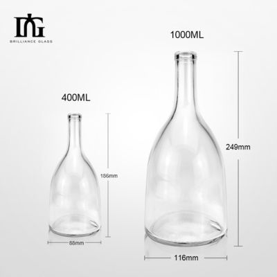 250 ml/500 ml/700 ml/750 ml Botão de vidro redondo de licor de capacidade com tipo de vedação CORK