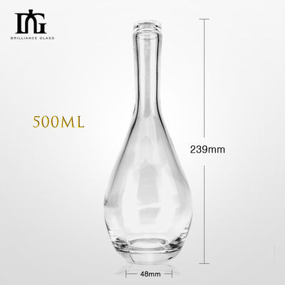 500ml/700ml/750ml Fim Personalizavel Esbeltos Pescoço Longo Champanhe Vodka Garrafa de Vinho