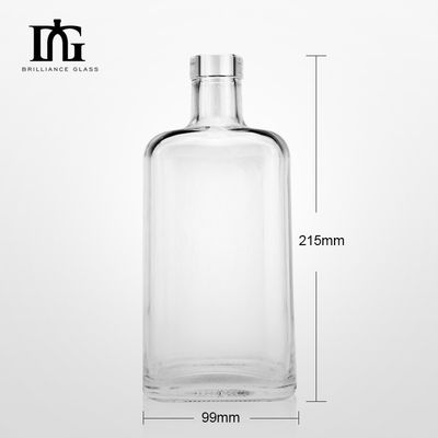 Logotipo personalizado 700ml garrafa de vidro quadrada Ideal para Whisky Brandy Gin Vodka e Mais