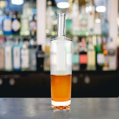 700 ml garrafa de vidro alto e transparente para licor uísque tequila Xo bebidas alcoólicas vodka gin rum conhaque