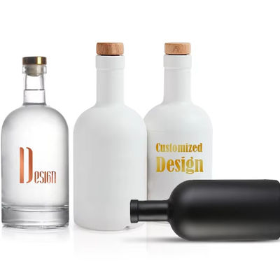Garrafa de vidro para Vodka Spirit Whisky Gin Liquor 200ml 375ml 500ml 700ml 750ml Perfeito