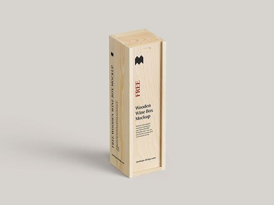 Caixa de papel de embalagem de garrafas de vinho vermelho de couro simples para caixa de presente de vinho de madeira personalizada