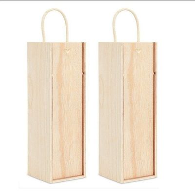 Caixa de papel de embalagem de garrafas de vinho vermelho de couro simples para caixa de presente de vinho de madeira personalizada