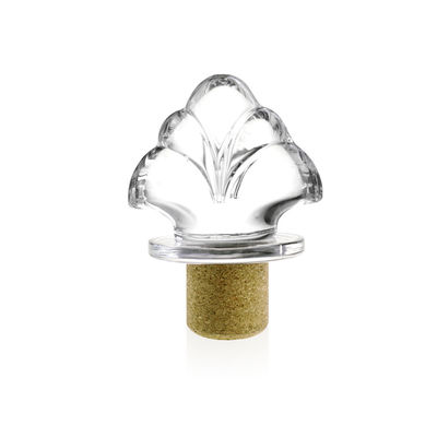 Logotipo personalizado Cristal de vidro rolha de cortiça para Vodka Tequila garrafa de uísque fornecido gratuitamente