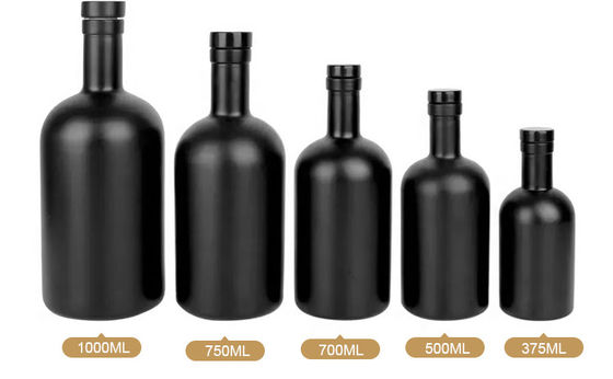 Garrafa de forma oval clara 100 ml 250 ml 500 ml 700 ml 750 ml garrafa de vinho vazia com rolhas