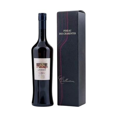 Caixa de madeira de couro PU de garrafa única para embalagens de vinho tinto, uísque, vodka, gin e rum