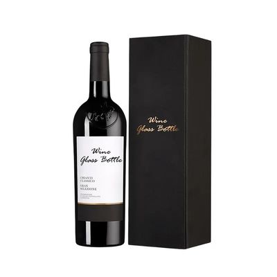 Caixinha de embalagem de vinho vermelho duplo de forma personalizada para artesanato