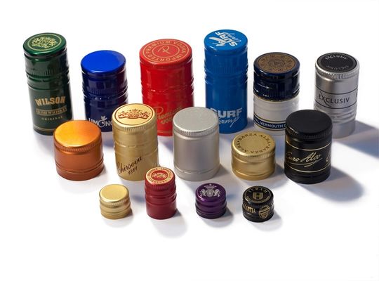 Filmes de plástico de alumínio PVC para embalagens de whisky de forma redonda