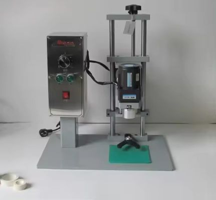 DDX-450 Máquina de vedação espiral de tampa de garrafa de vidro de alumínio semiautomática manual para utilização