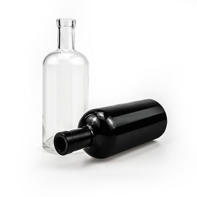 Liquores e Bebidas 700 ml garrafa de embalagem transparente de whisky vodka com rolha de alumínio