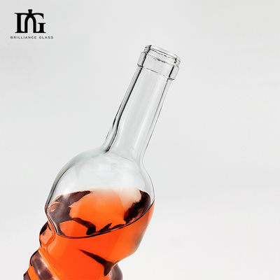 750 ml garrafa de vidro vazia clara para brandy e licores