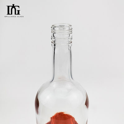 Garrafa de vidro de uísque com cortiça personalizada em 375ml/500ml/750ml/1000ml Capacidade