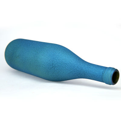 Garrafa de vinho de vidro de cor fosca personalizada 750ml 50cl 75cl para geladeira redonda Vodka Liquor
