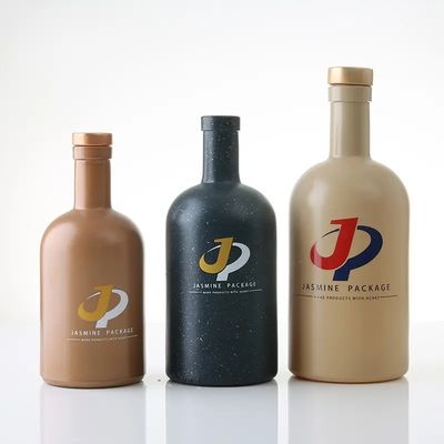 Tequila cilindro vazio vidro congelado garrafa de vodka 500ml 750ml 1000ml com logotipo aceitável
