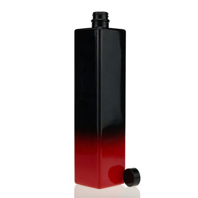 Garrafa de licor Vermelho Preto Pintura 750ml Quadrado Garrafa de vidro Suco Bebida Cortiça Mini Vinho