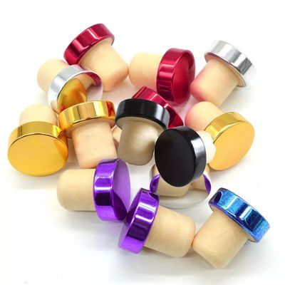 Acessórios de vidro de alumínio e de madeira, rolhas de vinho, rolhas de garrafas, tampas de vedação