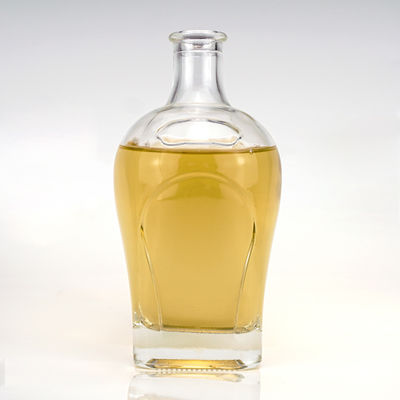 Garrafa de vinho de vidro de 700 ml/750 ml de capacidade com tampa para gravação e marca personalizada
