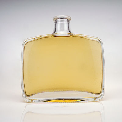 High Flint Square Clear 500ml Vidro Vodka Gin Rum Tequila Botão para OEM/ODM