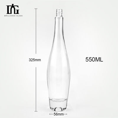 550 ml garrafa de vidro para whisky brandy vodka OEM/ODM aceitável e gravura manuseio da superfície