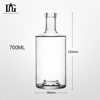 Garrafas de vidro para bebidas alcoólicas e vinhos com tampa de parafuso de 700 ml