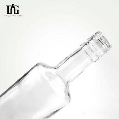 Forma personalizada 700ml 750ml 1000ml Corpo de vidro Vodka Liquor Gin Garrafa de uísque vazia para o seu