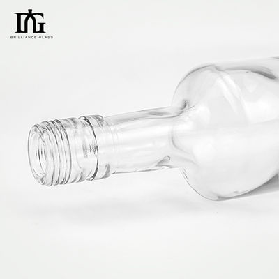 Forma personalizada 700ml 750ml 1000ml Corpo de vidro Vodka Liquor Gin Garrafa de uísque vazia para o seu