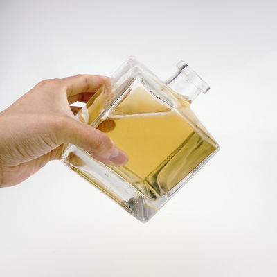 Gravação Custom 750ml garrafa de vidro quadrado para vinho de frutas uísque vodka brandy rum gin