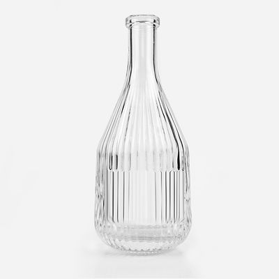 Garrafas de vinho gelado 375 ml 450 ml recipiente de vidro com cortiça para bebidas e padrão curvo
