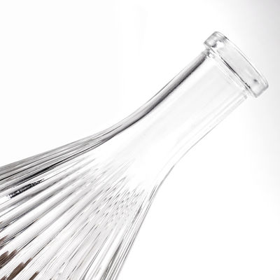 Garrafas de vinho gelado 375 ml 450 ml recipiente de vidro com cortiça para bebidas e padrão curvo
