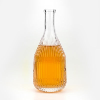 Garrafas de vinho gelado 375 ml 450 ml recipiente de vidro com cortiça para bebidas e padrão curvo