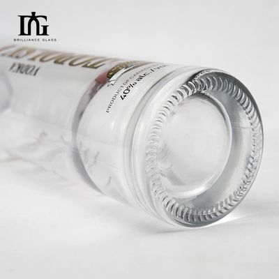 750 ml cilindro de pescoço comprido vidro pintado de cor azul licor whisky vodka garrafa para bebida