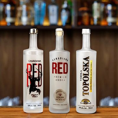 750 ml cilindro de pescoço comprido vidro pintado de cor azul licor whisky vodka garrafa para bebida