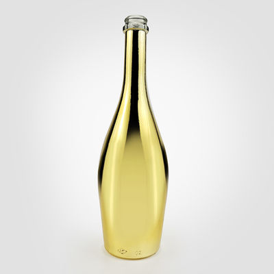 Garrafa de vidro com gravação de gota de lágrima e galvanização de ouro 500ml/700ml/750ml Capacidade