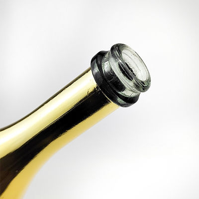Garrafa de vidro com gravação de gota de lágrima e galvanização de ouro 500ml/700ml/750ml Capacidade