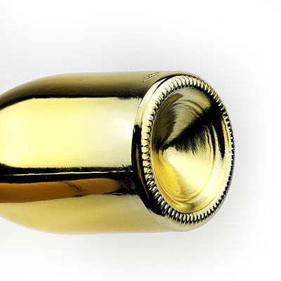 Garrafa de vidro com gravação de gota de lágrima e galvanização de ouro 500ml/700ml/750ml Capacidade