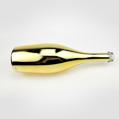 Garrafa de vidro com gravação de gota de lágrima e galvanização de ouro 500ml/700ml/750ml Capacidade
