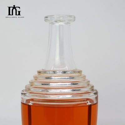 Garrafa de vidro de design exclusivo de 200 ml personalizada para rum, uísque, vodka e selos de cortiça
