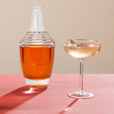 Garrafa de vidro de design exclusivo de 200 ml personalizada para rum, uísque, vodka e selos de cortiça