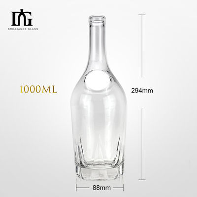 Garrafa de vidro para vodka uísque brandy rum licor design requintado e funcionalidade