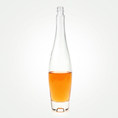Impressão em tela de garrafas personalizadas de vinho gelado com boca em espiral e sem rótulo de logotipo do ombro