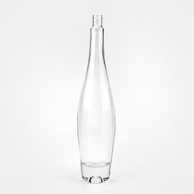 Impressão em tela de garrafas personalizadas de vinho gelado com boca em espiral e sem rótulo de logotipo do ombro