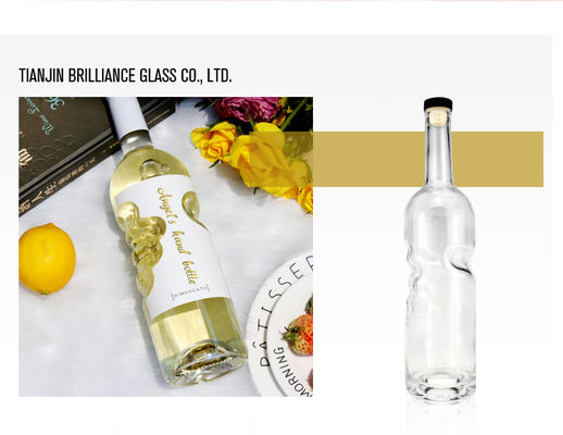 Garrafa de vidro fosco fosco Matte Vodka para bebidas alcoólicas e vinhos Impressão de tela de estampagem a quente Pintura