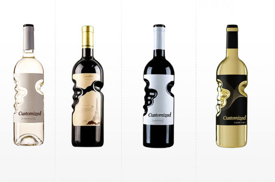 Garrafa de vidro fosco fosco Matte Vodka para bebidas alcoólicas e vinhos Impressão de tela de estampagem a quente Pintura