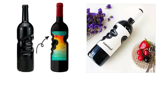Garrafa de vidro fosco fosco Matte Vodka para bebidas alcoólicas e vinhos Impressão de tela de estampagem a quente Pintura