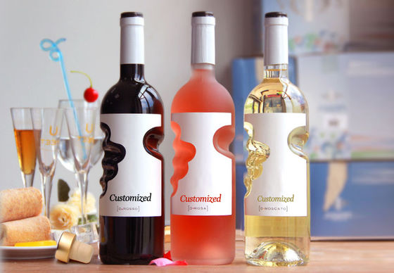 Garrafa de vidro fosco fosco Matte Vodka para bebidas alcoólicas e vinhos Impressão de tela de estampagem a quente Pintura