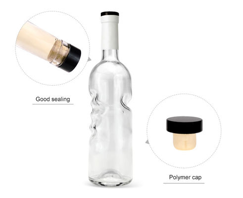 Garrafa de vidro fosco fosco Matte Vodka para bebidas alcoólicas e vinhos Impressão de tela de estampagem a quente Pintura
