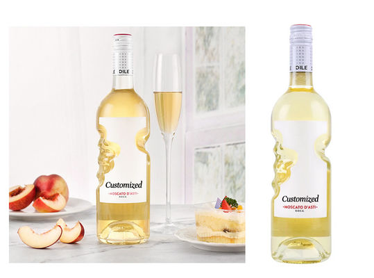 Garrafa de vidro fosco fosco Matte Vodka para bebidas alcoólicas e vinhos Impressão de tela de estampagem a quente Pintura