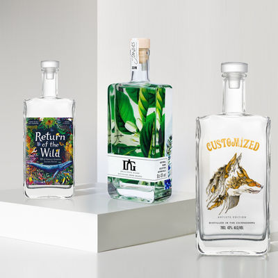 Embalagem personalizada Vidro de reabastecimento Vazio garrafa de perfume de 500 ml com gravura e pintura